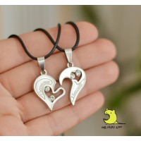 Кулон парный для влюбленных I love you. Silver Цена за 1 пару